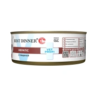 Best Dinner Vet Profi Hepatic Говядина консервы для кошек при нарушении функции печени, 100 г