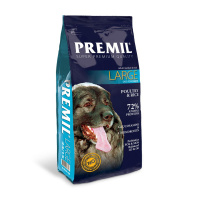Premil Super Premium Large 24/15 Птица и тунец Сухой корм для собак средних и крупных пород Вес 15 кг