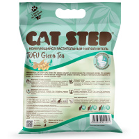 CAT STEP Tofu Green Tea Наполнитель комкующийся Тофу с ароматом зеленого чая Объем 12 л