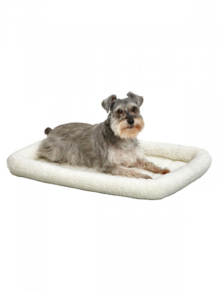 Лежанка флисовая с бортиками белая, MidWest Pet Bed