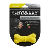 Двухслойная жевательная косточка с ароматом DUAL LAYER BONE, маленькая, Playology Цвет желтый