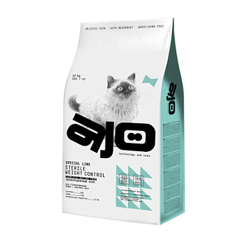 AJO Special Line Sterile Weight Control Курица Сухой корм для стерилизованных кошек, контроль веса