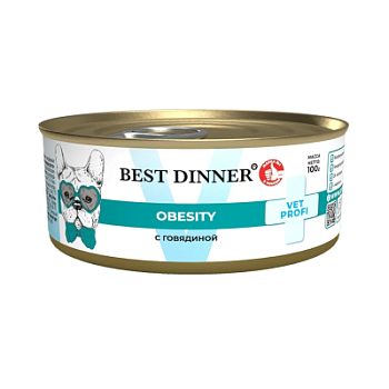 Best Dinner Vet Profi Obesity Говядина консервы для собак для контроля веса