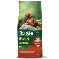 Monge BWild GRAIN FREE Adult Agnello Беззерновой корм с мясом ягненка для собак всех пород Вес 12 кг