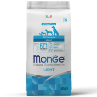 Monge Dog Speciality Adult Light Низкокалорийный корм с лососем и рисом для собак всех пород Вес 2,5 кг