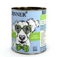 Best Dinner Exclusive Vet Profi Hypoallergenic Индейка и утка консервы для собак и щенков для профилактики пищевой аллергии 340 г