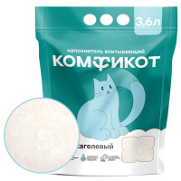 КОМФИКОТ Наполнитель силикагелевый впитывающий Без аромата Объем 3,6 л