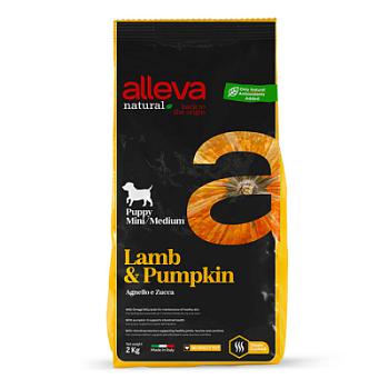 Alleva Dog Natural Lamb&Pumpkin Mini/Medium Ягненок и тыква для щенков мелких и средних пород