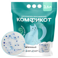 КОМФИКОТ Наполнитель силикагелевый впитывающий Морской бриз Объем 3,6 л