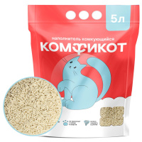 КОМФИКОТ Наполнитель комкующийся Тофу Без аромата Объем 5 л