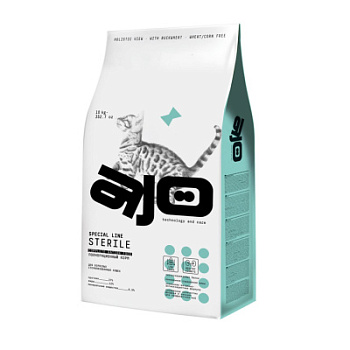 AJO Special Line Sterile Индейка Сухой корм для стерилизованных кошек с высоким содержанием белка