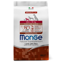 Monge Speciality Line Monoprotein Mini Puppy&Junior Ягненок и рис Сухой корм для щенков мелких пород Вес 0,8 кг