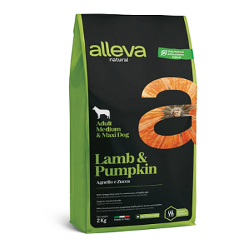 Alleva Dog Natural Lamb & Pumpkin Medium/Maxi Ягненок и тыква для собак средних и крупных пород