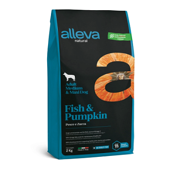 Alleva Dog Natural Fish & Pumpkin Medium/Maxi Рыба и тыква для собак средних и крупных пород