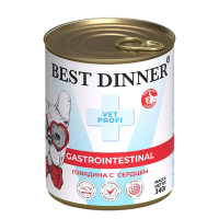 Best Dinner Exclusive Vet Profi Gastro Intestinal Говядина и сердце Вес 340 г