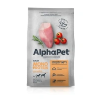 AlphaPet Monoprotein из индейки для взрослых собак средних и крупных пород Вес 12 кг