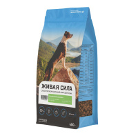 Живая Сила Телятина и яблоко Сухой корм для щенков и юниоров от 3 месяцев. Крупная гранула Вес 0,4 кг