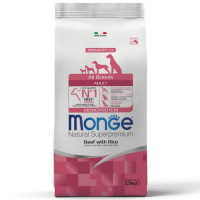 Monge Dog Monoprotein Adult Beef для собак всех пород с говядиной Вес 2,5 кг