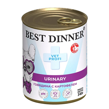 Best Dinner Exclusive Vet Profi Urinary Говядина с картофелем для собак и щенков с 6 месяцев для профилактики МКБ