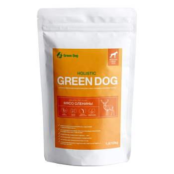 GREEN DOG HOLISTIC Оленина для взрослых собак средних и крупных пород