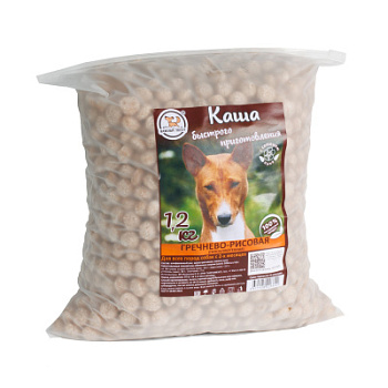 Важный хвост Гипоаллергенная каша быстрого приготовления Гречнево-рисовая для собак и щенков