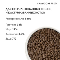 GRANDORF Fresh Ягненок с бататом для стерилизованных кошек Вес 0,4 кг