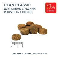 CLAN CLASSIC Active говядина и индейка. Корм для активных собак средних и крупных пород Вес 1,25 кг