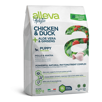 Alleva Dog Holistic Chicken & Duck Puppy Mini Курица и утка для щенков мелких пород