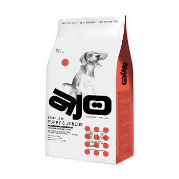AJO Basic Line Puppy&Junior Индейка с гречкой Сухой корм для щенков и юниоров средних и крупных пород