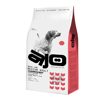 AJO Basic Line Medium Говядина с гречкой Сухой корм для собак средних пород
