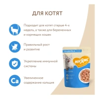 Мнямс Кусочки в соусе с индейкой для котят старше 1 месяца 85 г
