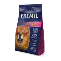 Premil Super Premium Sunrise 23/14 Ягненок и утка Сухой корм для собак подверженных аллергиям Вес 0,9 кг