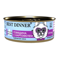 Best Dinner Exclusive Vet Profi Urinary Говядина с картофелем для собак и щенков с 6 месяцев для профилактики МКБ Вес 100 г