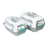 Контейнер-переноска GIRO до 9 кг 57,2*36,5*32,76 см M серо-белая, M-PETS