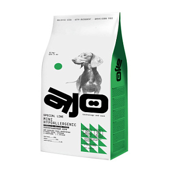 AJO Special Line Hypoallergenic Mini Индейка Сухой корм для собак мелких пород склонных к аллергии