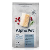 AlphaPet Monoprotein из белой рыбы для взрослых кошек Вес 1,5 кг
