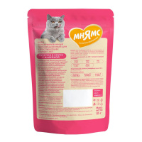 Мнямс На каждый день Пауч Кусочки в соусе с индейкой Влажный корм для кошек старше 7 лет 85 г