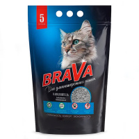 BRAVA Наполнитель минеральный комкующийся для длинношерстных кошек Объем 5 л