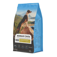 Живая Сила Говядина и брусника Сухой корм для взрослых собак всех пород. Крупная гранула Вес 2,5 кг