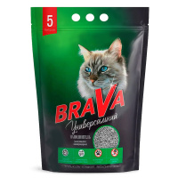BRAVA Наполнитель минеральный комкующийся универсальный Объем 5 л