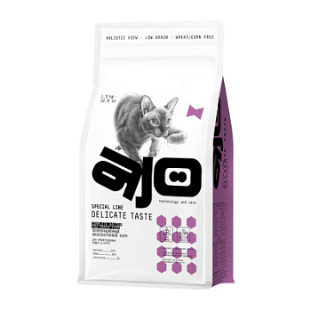 AJO Special Line Delicate Taste Индейка Сухой корм для привередливых кошек и котят