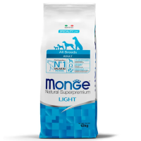 Monge Dog Speciality Adult Light Низкокалорийный корм с лососем и рисом для собак всех пород Вес 12 кг