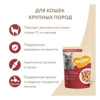 Мнямс Кусочки в соусе с говядиной для крупных кошек 85 г