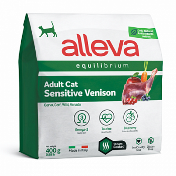 Alleva Equilibrium Sensitive Venison корм с олениной для кошек с чувствительным пищеварением