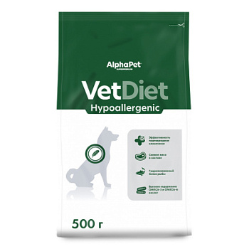 AlphaPet Vet Hypoallergenic Сухой корм для собак при пищевой аллергии
