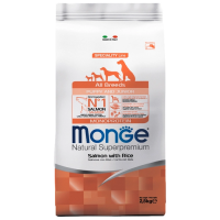 Monge Speciality Line Monoprotein Puppy&Junior Лосось и рис Сухой корм для щенков всех пород Вес 2,5 кг